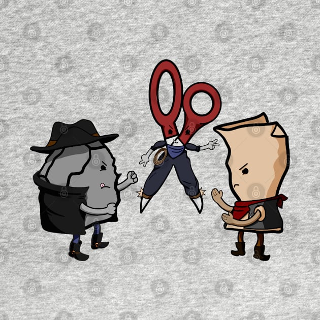 Rock, Paper, Scissors, cowboys duel by Anahis Digital Art